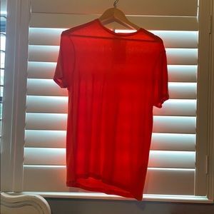 Zara flowy bright orange T shirt